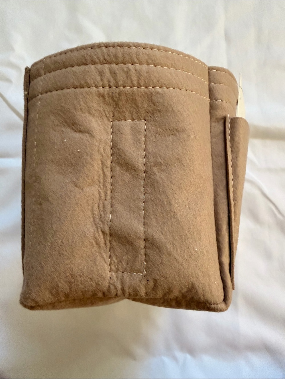 ZTUJO Felt Purse Organizer Insert Liner Shaper Tan Camel NWT Multiple Pockets - Picture 5 of 6
